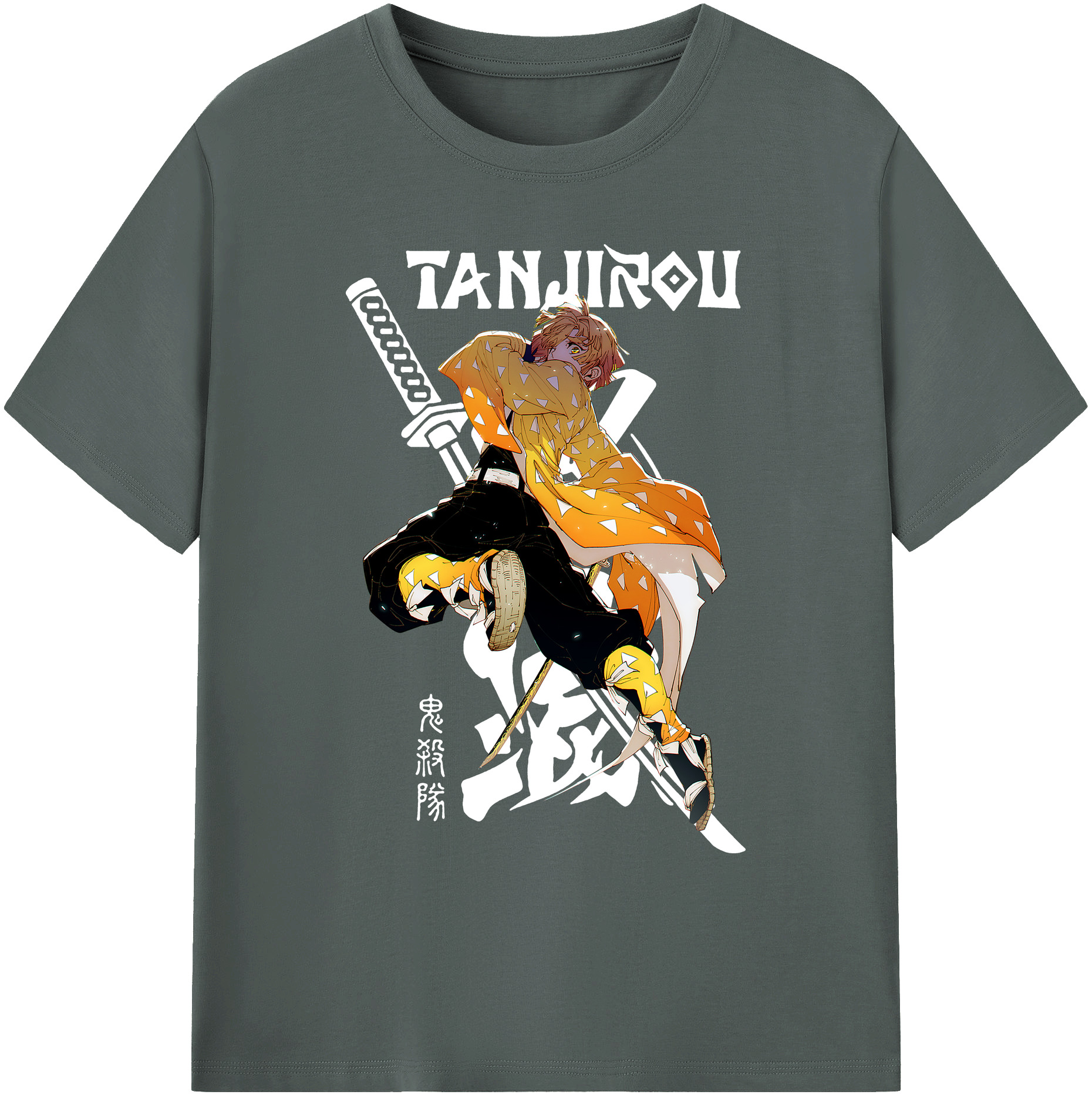 （画像用） 鬼滅の刃（きめつのやいば）我妻 善逸／あがつま ぜんいつ Agatsuma Zenitsu 綿100％ メンズ半袖Tシャツ｜肌触りやわらか＆通気性